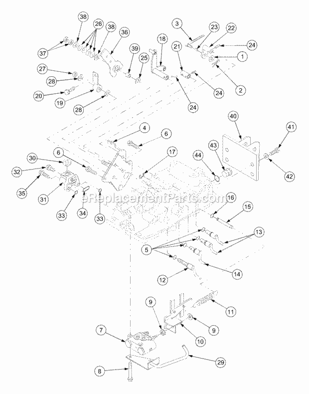 Hydraulic Lift (Part 2) Diagram and Parts List for 7532 54AF44G-710, 54AH44G-710, 54AN44G-710 Cub Cadet Lawn Tractor